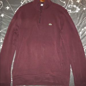 Men’s Lacoste quarter zip pullover hoodie